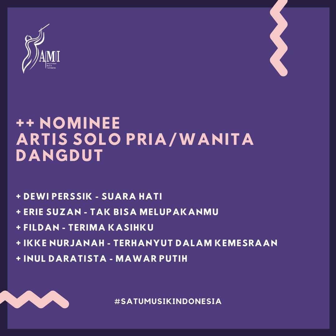 NOMINEE AMI AWARDS 2018