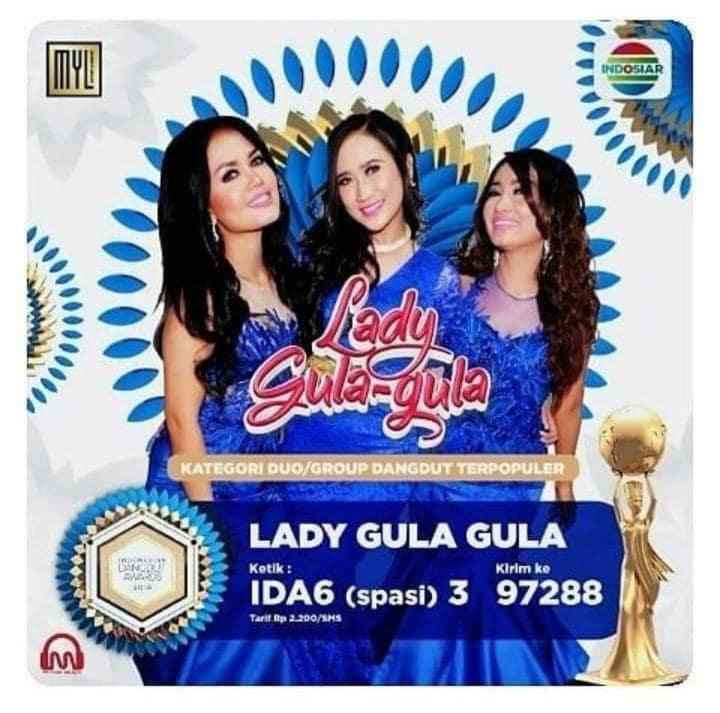 Lady Gula-Gula Di Ajang Indonesia Dangdut Award Sebagai Nominasi Duo Grup Dangdut Terpopuler