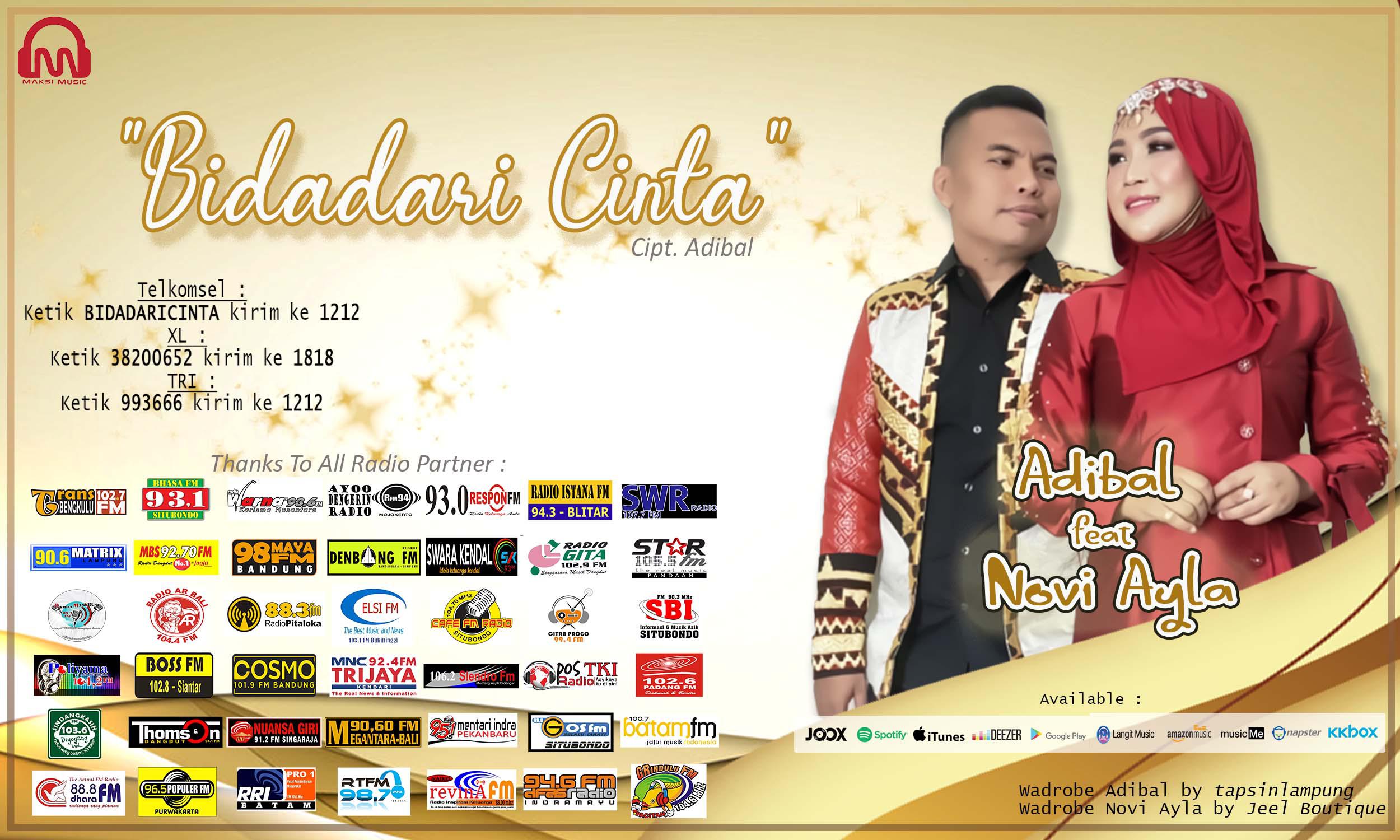 New Release MaksiMusic "Adibal feat Novi Ayla - Bidadari Cinta"