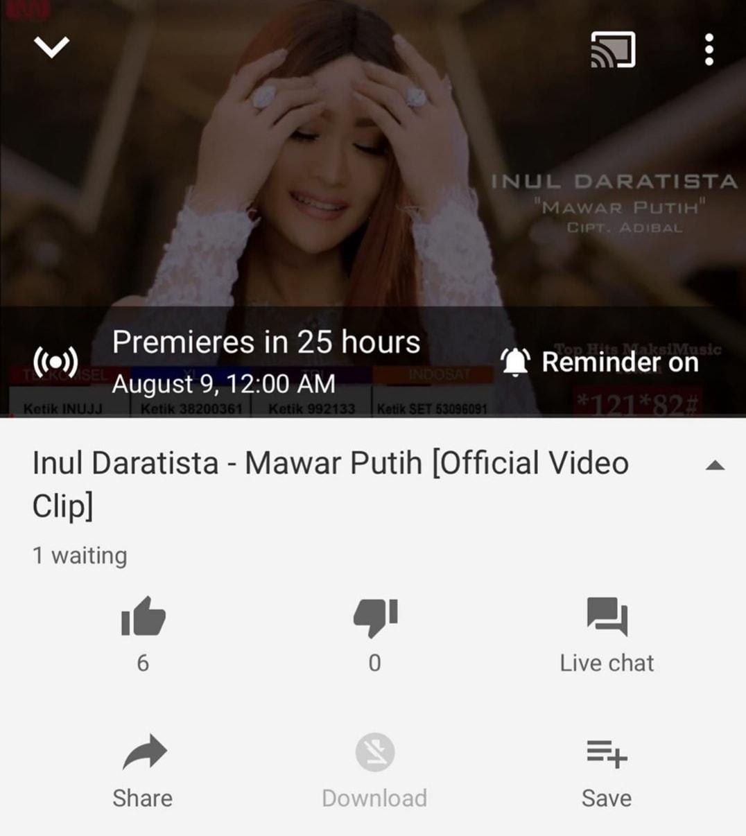 Video Klip Ekslusive Dengan Kualitas 4K Dari Lagu Hits inul Daratista  inul.d Mawar Putih Premier Tgl 9 Agustus jam 00.00